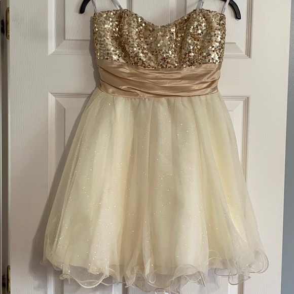 speechless gold dress Speechless | Dresses | Speechless Strapless Sparkly Gold Dress